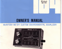 McIntosh MQ-104 - Owners manual